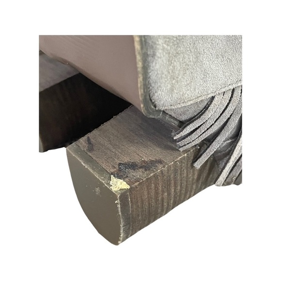 STEVE MADDEN Cacos Genuine Leather Gray Suede Fringe Boots Women’s Size 7B. - Picture 10 of 16